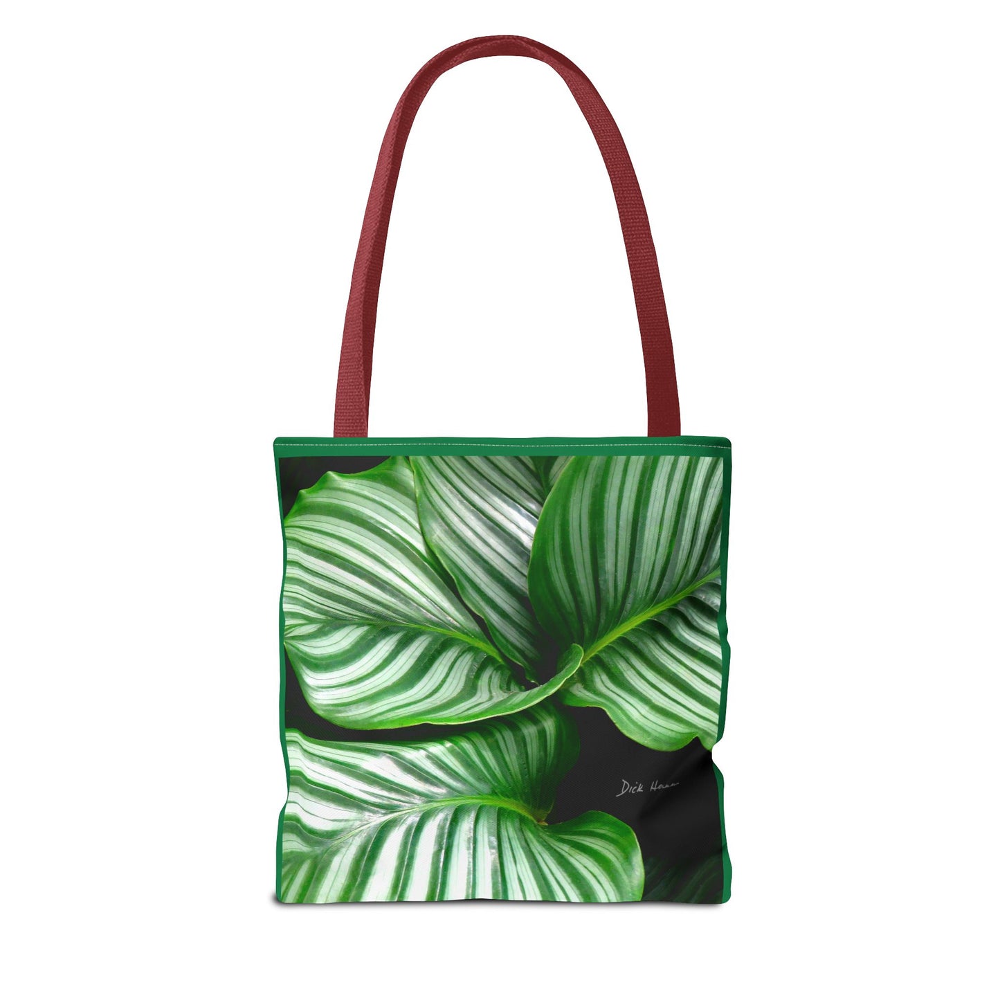 Pin Stripe CalatheaTote Bag