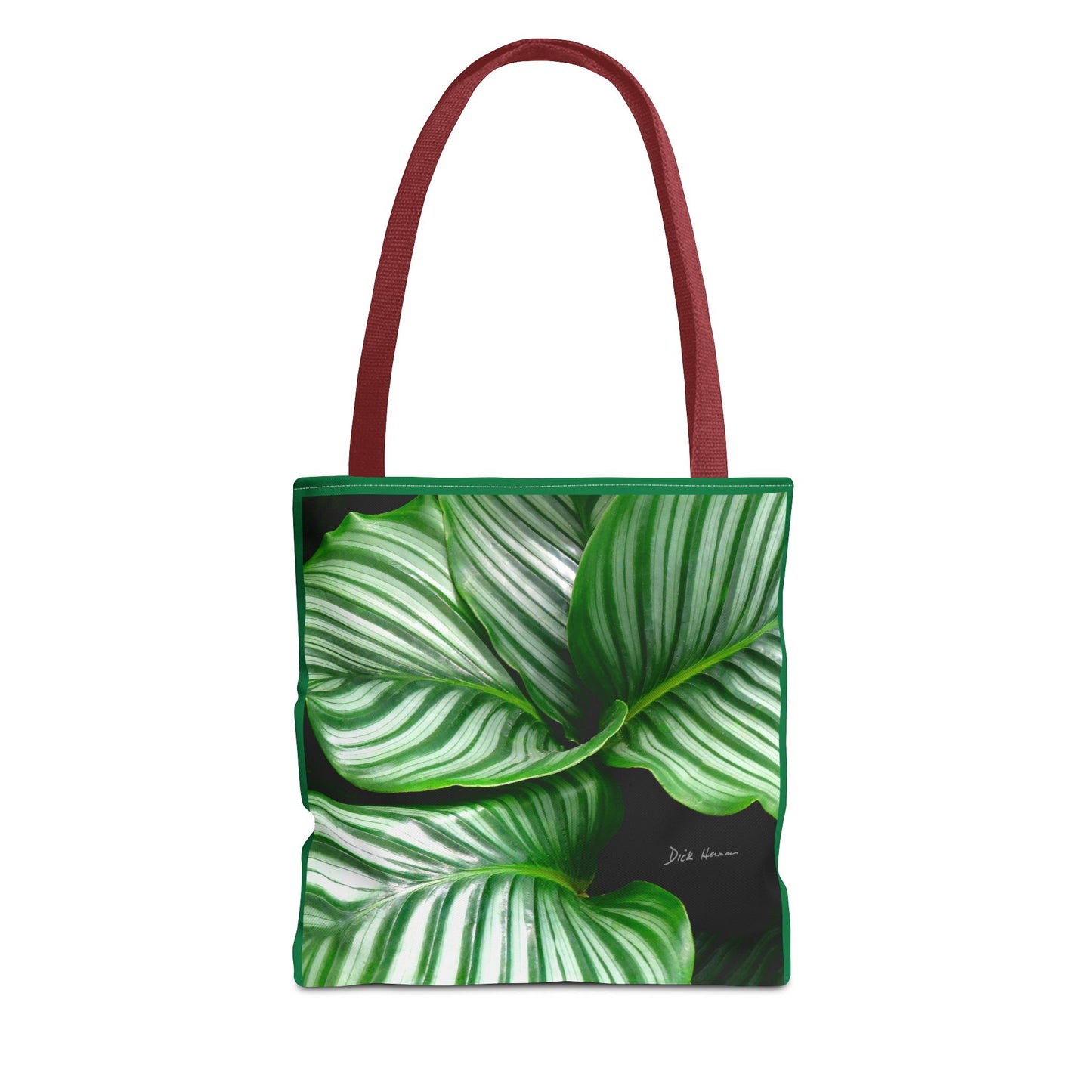 Pin Stripe CalatheaTote Bag