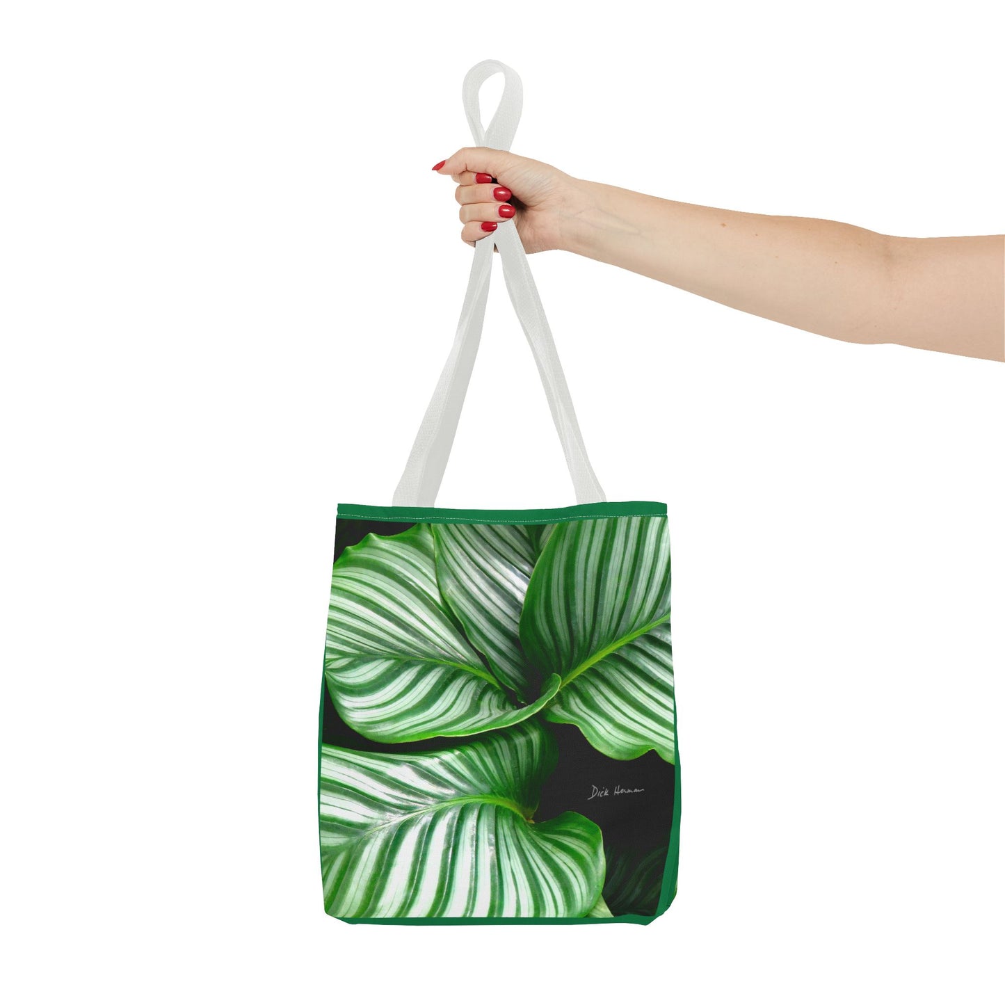 Pin Stripe CalatheaTote Bag