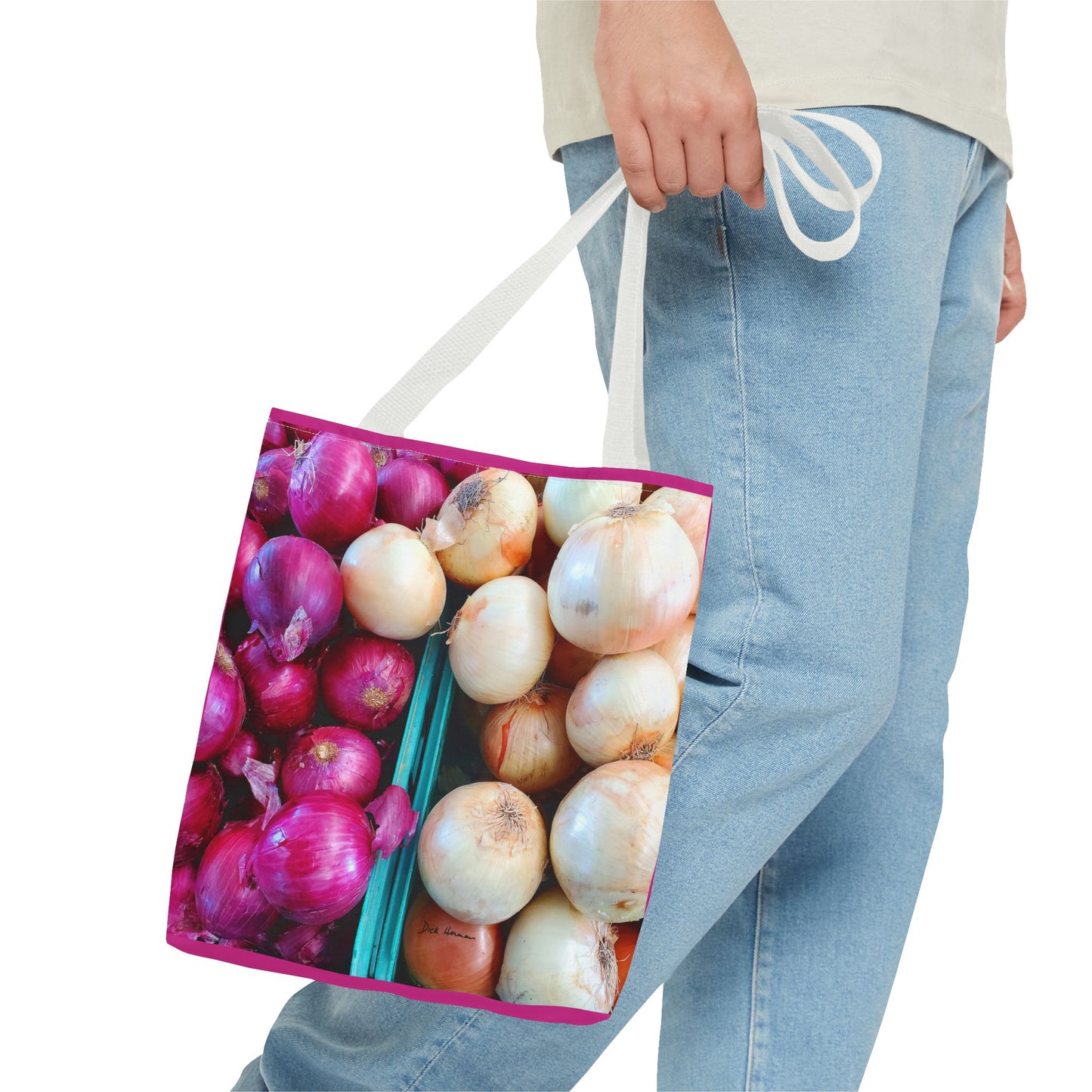 Red & White Onions Tote Bag (AOP)