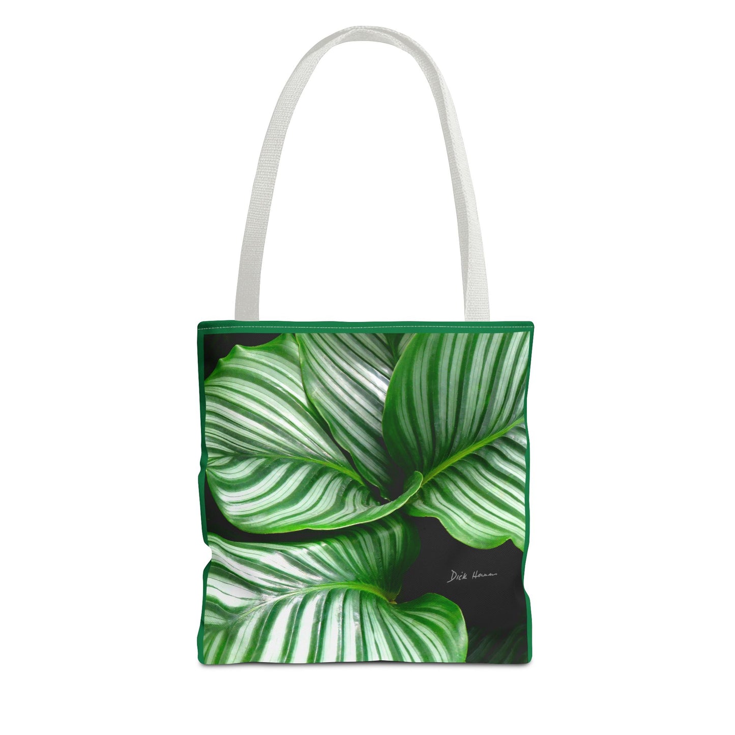 Pin Stripe CalatheaTote Bag