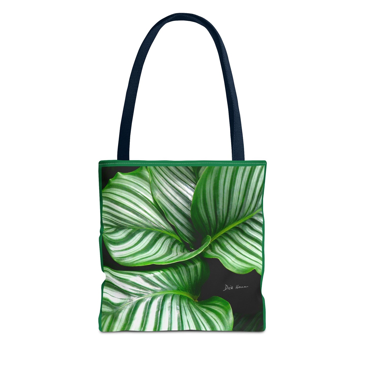 Pin Stripe CalatheaTote Bag